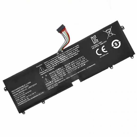 Аккумулятор (батарея) LBP7221E для ноутбука LG Gram 15, 7.7В, 4495мАч