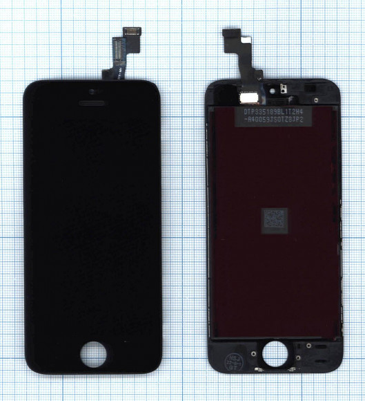 Дисплей для Apple iPhone 5S в сборе с тачскрином (AAA), черный Дисплей для Apple iPhone 5S в сборе с тачскрином (AAA), черный
