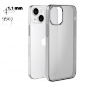 Чехол HOCO Light для Apple iPhone 15, TPU (прозрачный/черный) Чехол HOCO Light для Apple iPhone 15, TPU (прозрачный/черный)