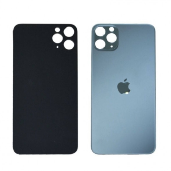 Задняя крышка (стекло) для iPhone 11 Pro Max (темно-зеленая)