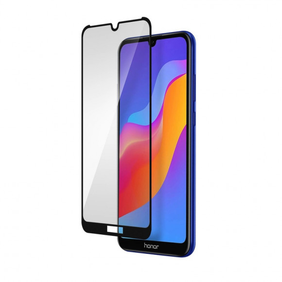 Защитное стекло Huawei Honor 8A 5D (черный) тех.пак.