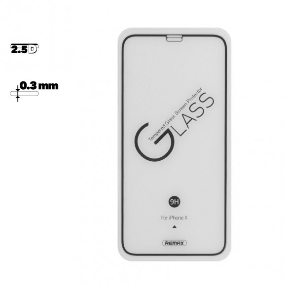 Защитное стекло Remax Perfect Tempered Glass для Apple iPhone X GL-09, черное