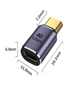Переходник USB 4 Type C мама-папа прямой