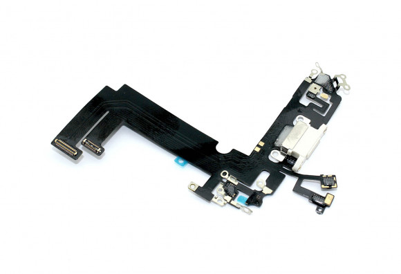 Шлейф с разъемом зарядки и микрофоном для Apple iPhone 12 Mini, белый