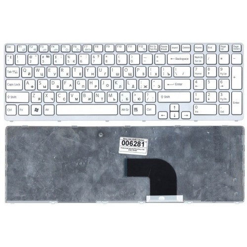 Клавиатура для ноутбука SONY Vaio SVE15 SVE1511X1RW Series белая РУССКАЯ РАСКЛАДКА
