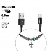 USB кабель REMAX RC-058m Jewellery MicroUSB, подвеска, 0.5м, TPE (черный) USB кабель REMAX RC-058m Jewellery MicroUSB, подвеска, 0.5м, TPE (черный)