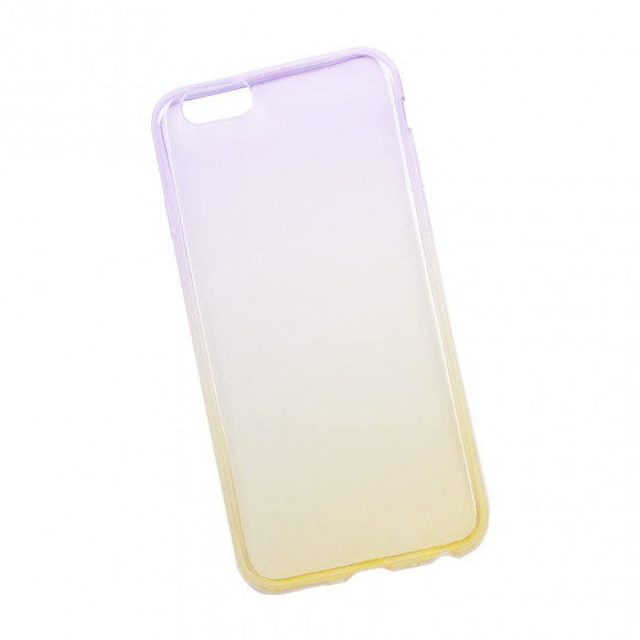 Силиконовая крышка "LP" для Apple iPhone 6, 6S (градиент фиолетово-желтый)
