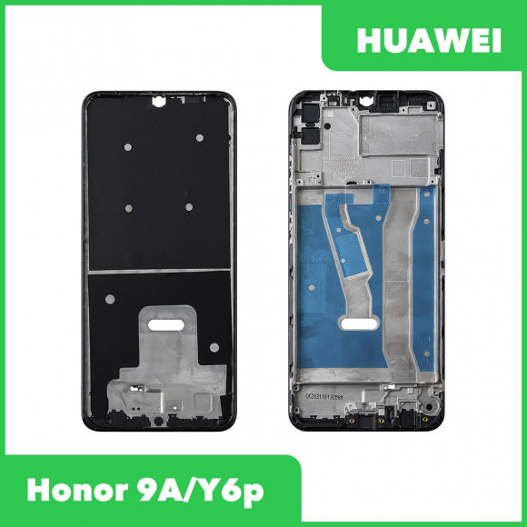 Рамка дисплея (средняя часть) Huawei Honor 9A, Y6p (черный)
