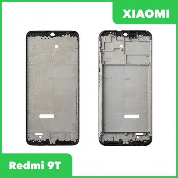 Рамка дисплея (средняя часть) Xiaomi Redmi 9T (черный)