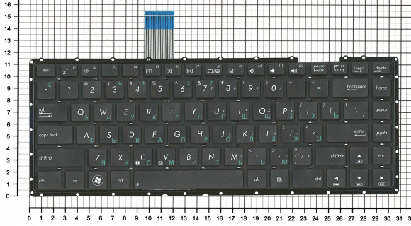 Клавиатура для ноутбука Asus X401, черная