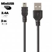 USB кабель "LP" Mini USB, 3 метра (европакет) USB кабель "LP" Mini USB, 3 метра (европакет)