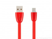 Кабель USB Vixion (K12) MicroUSB (1м) силиконовый, красный