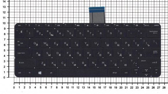 Клавиатура для ноутбука HP Stream 11-R, 11-D, черная Клавиатура для ноутбука HP Stream 11-R, 11-D, черная