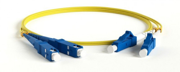 FC-D2-9-LC/UR-SC/UR-H-2M-LSZH-YL Патч-корд волоконно-оптический (шнур) SM 9/125 (OS2), LC/UPC-SC/UPC, 2.0 мм, duplex, LSZH, 2 м Hyperline