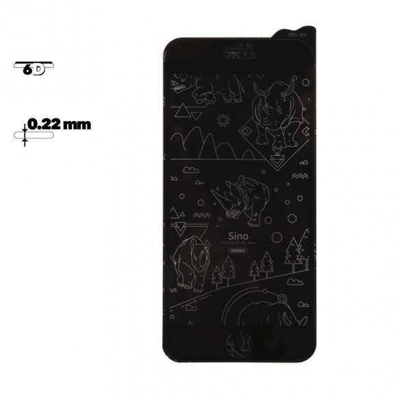 Защитное стекло 6D для Apple iPhone 7, 8 Remax Rhino GL-56 0, 22 мм, черное