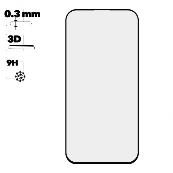 Защитное стекло REMAX GL-27 Medicine на дисплей Apple iPhone 15 черная рамка 0.3мм