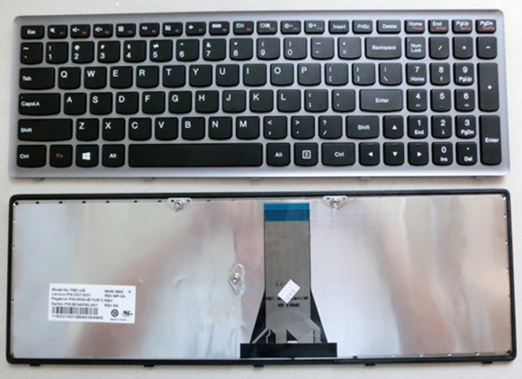 Клавиатура ноутбука LENOVO Flex 15/15D серая