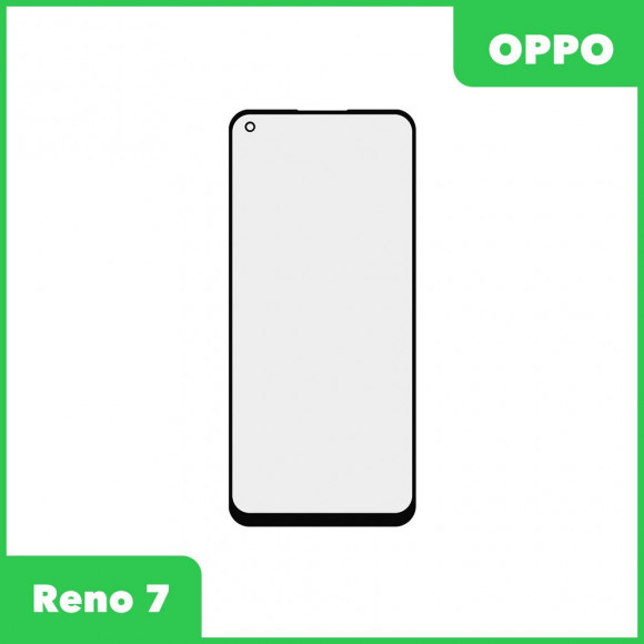Стекло + OCA плёнка для переклейки Oppo Reno 7 (черный)