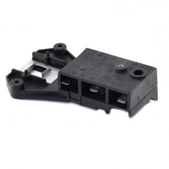 Замок люка (УБЛ) Samsung, 3 контакта, черное, код DC61-20205B, DC61-00122A