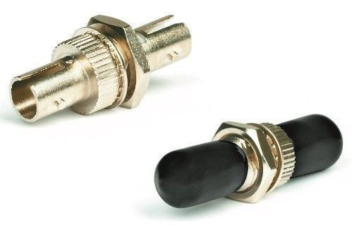 FA-S00Z-ST/ST-N/BK-SL Оптический проходной адаптер ST-ST, SM/MM, simplex, корпус металл, черные колпачки Hyperline