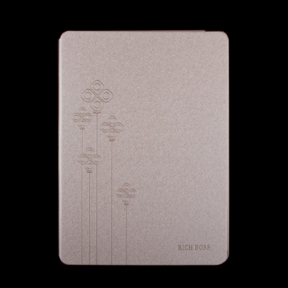Чехол-книжка для Apple iPad Air 2 (A1566, A1567) "RICH BOSS" Flowers (кожаный/золотой коробка)