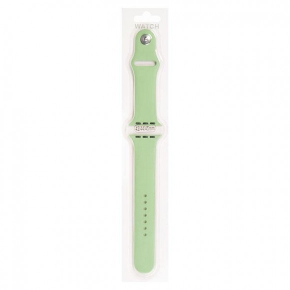 Силиконовый ремешок для Apple Watch 42/44мм (1), бледно-зеленый, на кнопке