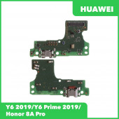 Системный разъем (разъем зарядки) для Huawei Y6 2019, Y6 Prime 2019, Honor 8A Pro (оригинал) Системный разъем (разъем зарядки) для Huawei Y6 2019, Y6 Prime 2019, Honor 8A Pro (оригинал)