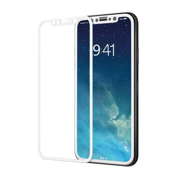 Защитное стекло для iPhone X, 11Pro 5D (белый)