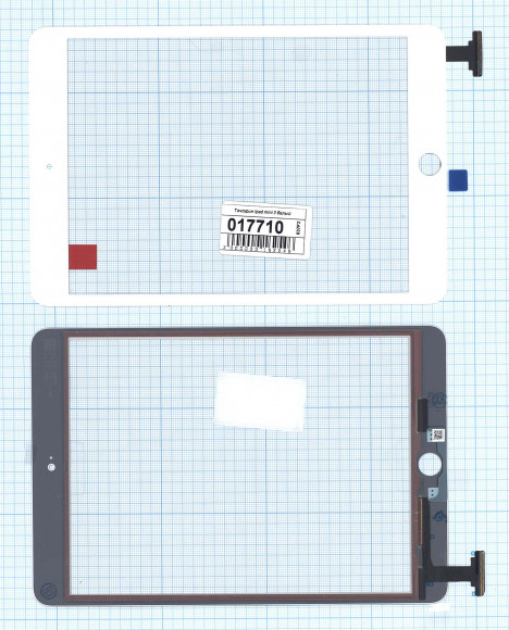 Сенсорное стекло (тачскрин) для планшета Apple iPad Mini 3 (A1599, A1600) (retina) no IC, белое