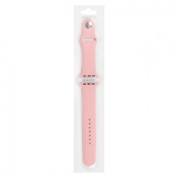 Силиконовый ремешок для Apple Watch 42/44мм (12), персиково-розовый, на кнопке