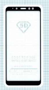 Защитное стекло Samsung Galaxy A8 Plus, черное