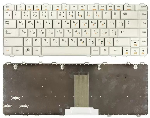 Клавиатура для ноутбука Lenovo IdeaPad Y450, Y450A, Y450G, Y550, Y550A, Y460, Y560, B460, белая