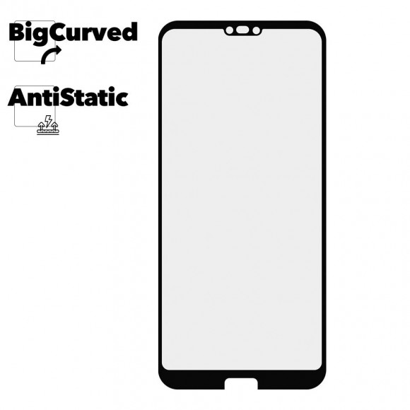 Защитное стекло для Huawei P20 Lite Super max Anti-static big curved glass
