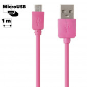 USB Дата-кабель Remax RC-06i MicroUSB, 1 метр круглый пластиковые разьемы, розовый USB Дата-кабель Remax RC-06i MicroUSB, 1 метр круглый пластиковые разьемы, розовый