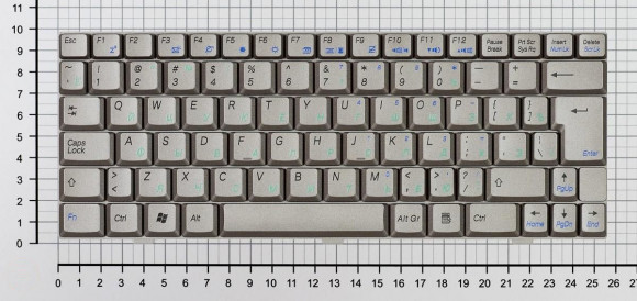 Клавиатура для ноутбука Asus U1, U1F, U1E Silver