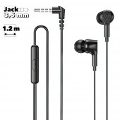 Гарнитура HOCO M102 Ingenious 3.5мм, внутриканальная, 1.2м (черный)