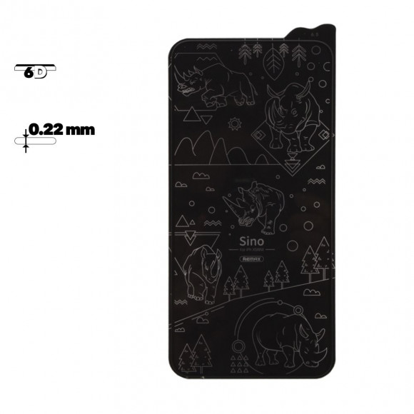 Защитное стекло 6D для Apple iPhone XS Max Remax Rhino GL-56 0, 22 мм, черное