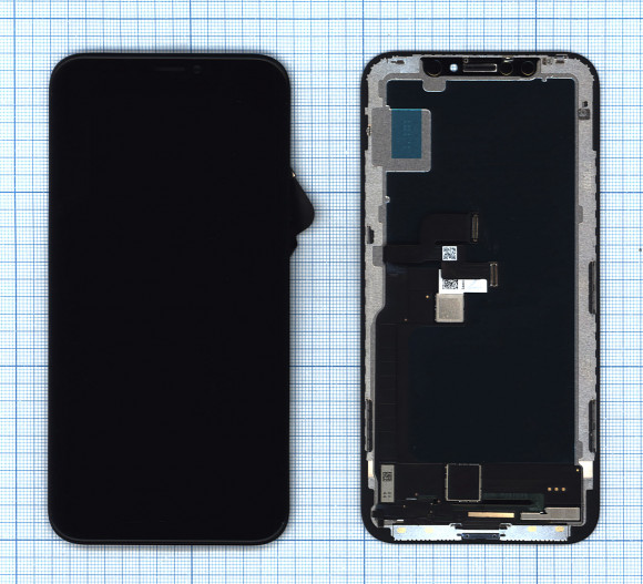 Дисплей Amperin для Apple iPhone X в сборе с тачскрином (Soft Oled) черный