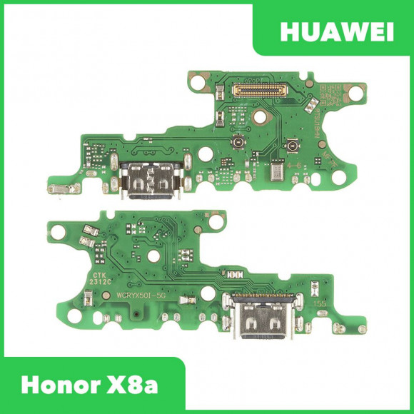 Системный разъем (разъем зарядки) для Huawei Honor X8a (CRT-LX1), микрофон