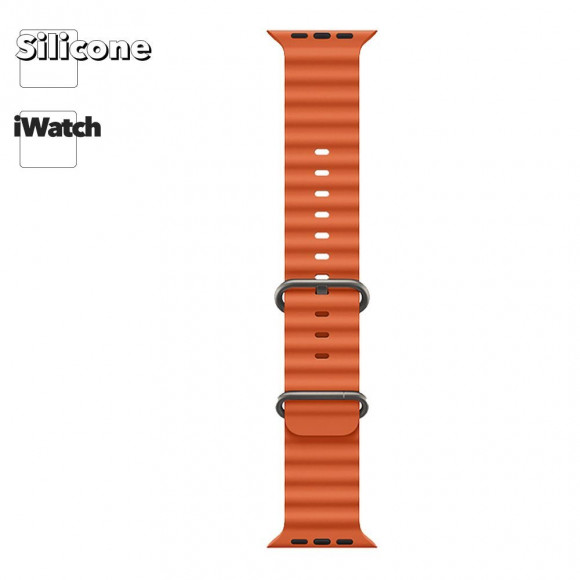 Ремешок HOCO iWatch WA12 Original Marine Silicone 42/44/45/49 мм силикон (оранжевый)