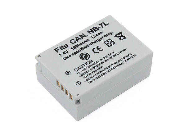 Аккумулятор NB-7L для фотоаппарата Canon PowerShot G10, G10 IS, G11, G12, 7.4В, 1800мАч