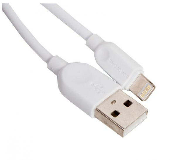 Кабель USB BOROFONE BX14 для Lightning, 2.4A, длина 1м, белый