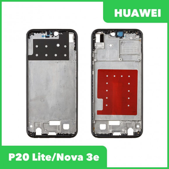 Рамка дисплея (средняя часть) Huawei P20 Lite ANE LX1, Nova 3e ANE AL00 (черный)