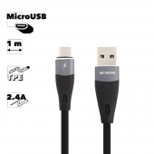 USB кабель WK Elephant Data Cable For Micro WDC-079m 2.4A MicroUSB, черный