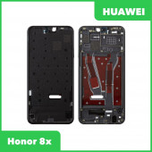 Рамка дисплея (средняя часть) для Huawei Honor 8X (JSN L21), черная Рамка дисплея (средняя часть) для Huawei Honor 8X (JSN L21), черная