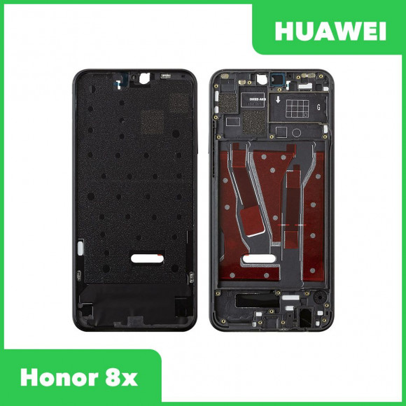 Рамка дисплея (средняя часть) для Huawei Honor 8X (JSN L21), черная
