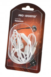 Наушники Pro Legend Bass PL5003 затычки, белые 20-20kHz, 106#3dB, 32Ом, плоский шнур 1м, золотой, BL1 Наушники Pro Legend Bass PL5003 затычки, белые 20-20kHz, 106#3dB, 32Ом, плоский шнур 1м, золотой, BL1
