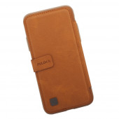 Чехол раскладной для Apple iPhone X "Puloka" Multi-Function Back Clip Wallet Case (кожа, желтый (коробка)
