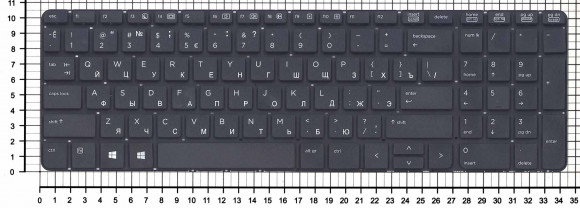 Клавиатура для ноутбука HP ProBook 450 G1, 470 G1, черная