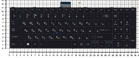 Клавиатура для ноутбука Toshiba Tecra A50-C, черная